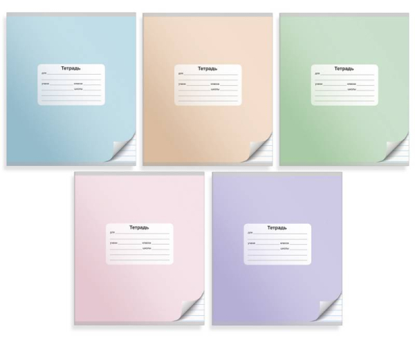 Тетрадь школьная Silwerhof "Монохром", А5, 12 листов, клетка, арт. 721476-15