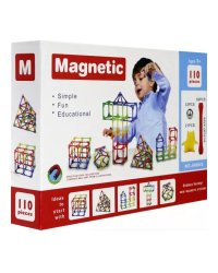 Магнитный конструктор "Magnetic", 110 элементов
