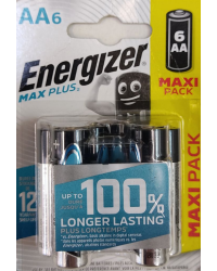 Набор батареек Energizer "Max Plus", LR6/E91, AA, 6 штук