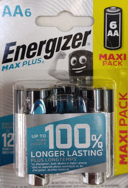 Обложка книги «Набор батареек Energizer "Max Plus", LR6/E91, AA, 6 штук»