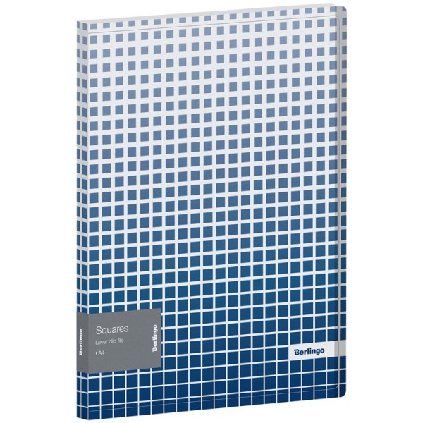 Папка c зажимом "Squares", А4, пластик, 17 мм, 600 мкм