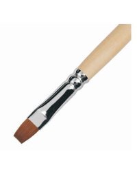 Кисть из натурального ворса колонка, плоская, длинная ручка, №4