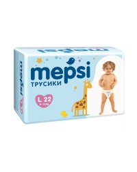 Подгузники-трусики Mepsi, L (9-16 кг), 22 штуки