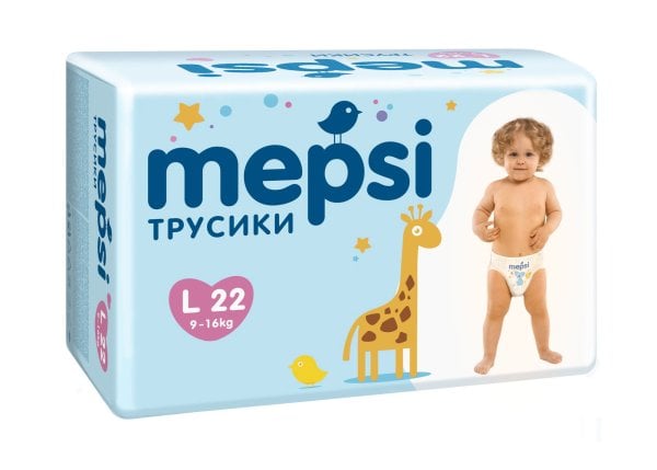 Подгузники-трусики Mepsi, L (9-16 кг), 22 штуки