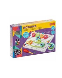 Мозаика для малышей Bondibon, 133 детали, с шестеренками и отверткой