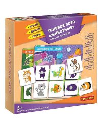 Настольная игра на липучках. Лото теневое. Животные