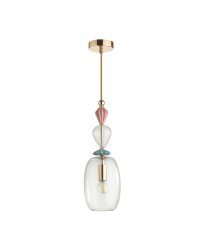 Подвес Odeon Light "BIZET", E14, 1х40 Вт, 220 В (золото/разноцветный)