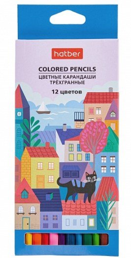Карандаши цветные "Городок", 12 цветов