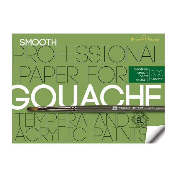 Бумага для акрила, гуаши и темперы, А5, 10 листов, зеленая Бумага для акрила, гуаши и темперы, А5, 10 листов, зеленая