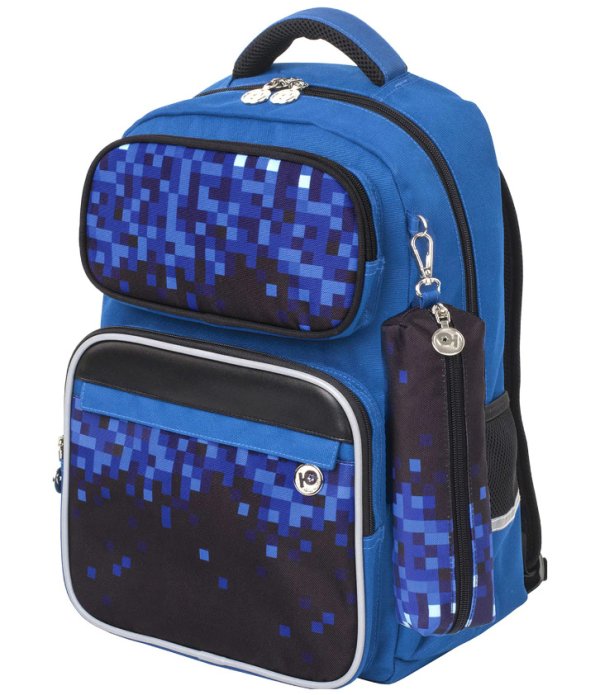 Рюкзак "Юнландия Complete. Pixels", с пеналом в комплекте, эрго-спинка, 42х29х14 см