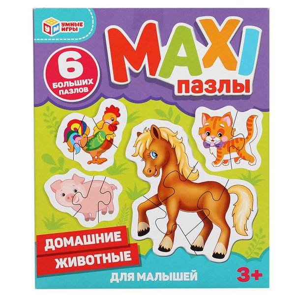 Макси-пазлы для малышей "Домашние животные", 6 пазлов