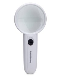 Лупа офисная Deli, LED подсветка, 60 мм, x3.5, цвет: белый