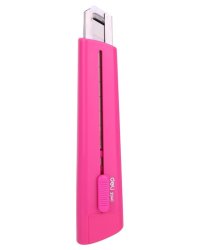 Нож канцелярский "Deli. Rio", цвет: розовый, 18 мм, арт. E2040pink