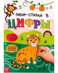 Многоразовая книжка с маркером. Пиши-стирай. Цифры