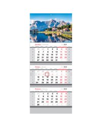 Календарь квартальный на 2022 год "Lago di Misurina", 295x660 мм