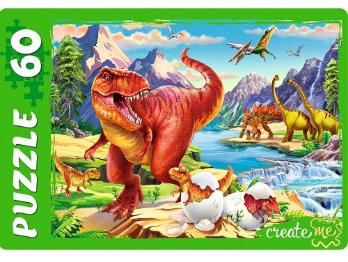 Пазл. Мир динозавров №24, 60 элементов