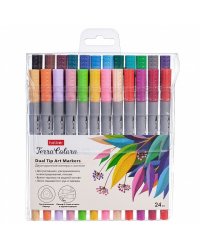 Линеры с кистью "Terra Colora", 24 цвета