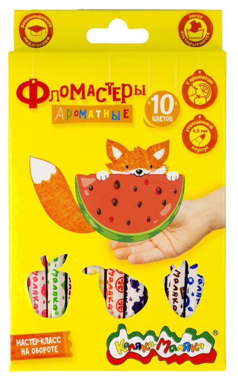 Обложка книги «Фломастеры ароматные "Каляка-Маляка", 10 цветов»