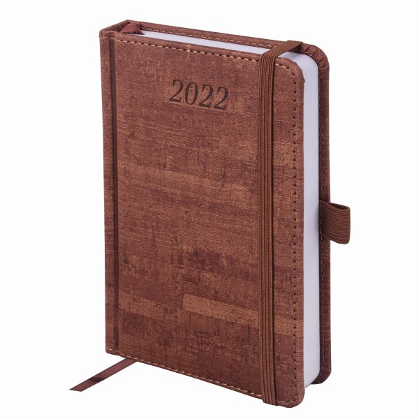 Ежедневник датированный на 2022 год "Wood", А6 (100х150 мм), 168 листов, цвет обложки коричневый