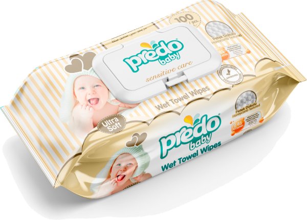 Влажные салфетки Predo Baby, 100 штук