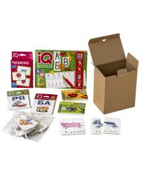 Посылка малышу 4-6 лет: Учимся читать слоги и простые слова. Малая с IQ-играми