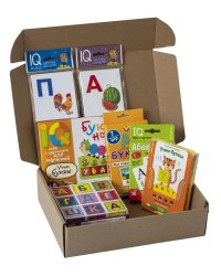 Посылка малышу 3-6 лет: Учим буквы. Средняя с IQ-играми