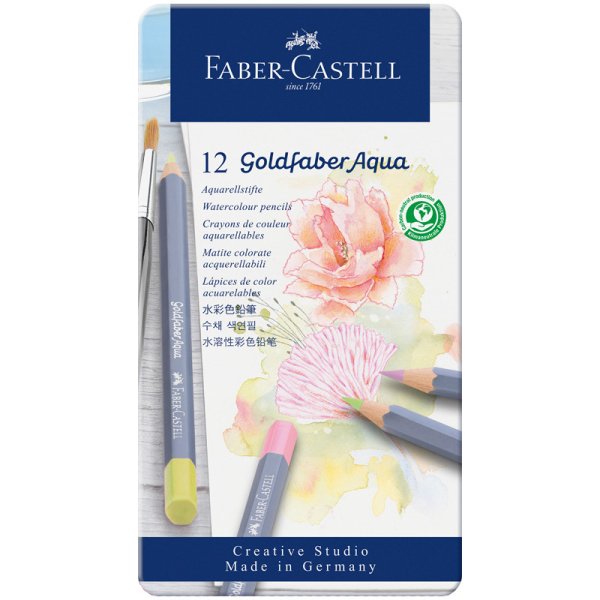 Карандаши акварельные "Goldfaber Aqua", 12 пастельных цветов