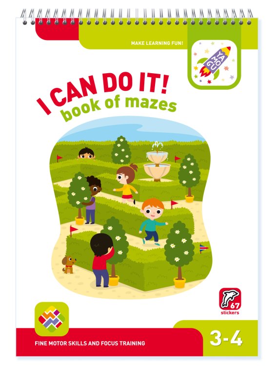 I can do it! Book of Mazes. 3-4 age. Я могу проходить лабиринты! 3-4 года (67 stickers)