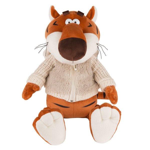 Игрушка мягкая "Тигр Костян в меховом худи", 25 см