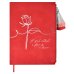 Ежедневник недатированный, Велюр, A5+, 120 листов, красный