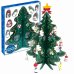 Деревянная ёлочка 3D с игрушками, 15 см