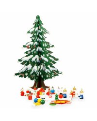 Деревянная ёлочка 3D с игрушками, 28,5 см