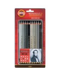 Карандаши акварельные "Mondeluz Grey Line", 12 цветов