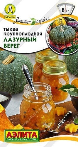 Семена. Тыква крупноплодная "Лазурный берег", среднеспелая (вес: 2 г)