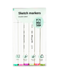 Маркеры для скетчинга &quot;Meshu. Цветочная гамма&quot;, 12 цветов