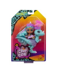 Игровой набор Cave Club "Пещерные малыши. Кукла с динозавром"