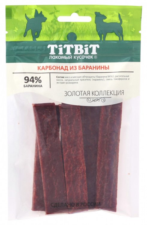 Лакомство для собак "Золотая коллекция. Карбонад из баранины", 70 г, арт. 018521