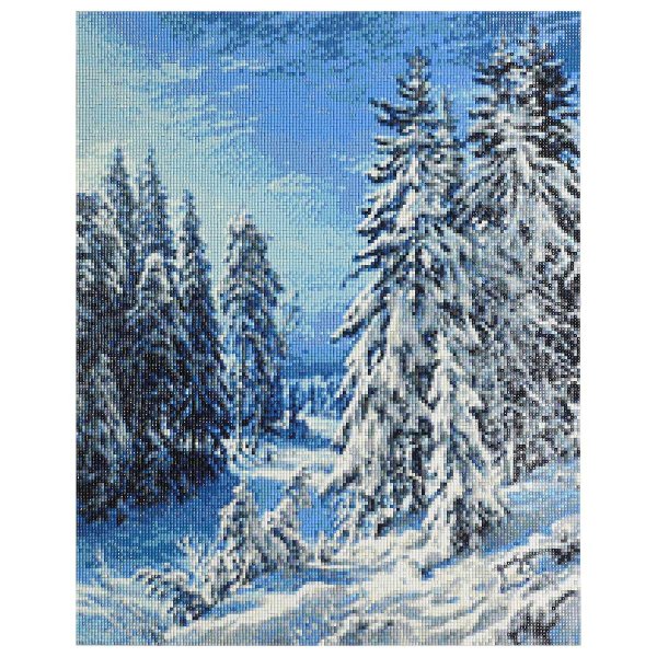 Алмазная мозаика "Зимняя ночь", 40x50 см