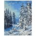 Алмазная мозаика "Зимняя ночь", 40x50 см