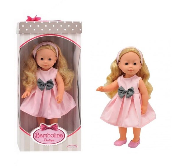 Кукла "Bambolina Boutique", 40 см (розовое платье)