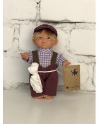 Кукла Джестито, мальчик, в фиолетовом, 18 см