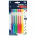 Ручки гелевые Pensan "Neon Gel", 6 цветов, узел 1 мм, линия письма 0,5 мм