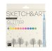 Обложка книги «Набор маркеров глиттерных "Sketch&amp;Art", 12 цветов»