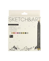 Набор маркеров металлик "Sketch&amp;Art", 10 цветов