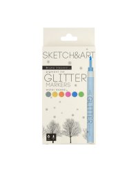 Набор маркеров глиттерных "Sketch&amp;Art", 6 цветов