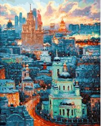 Живопись на холсте "Вертикальный мир", 40x50 см
