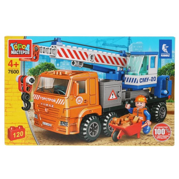 Конструктор "КамАЗ. Кран", 120 деталей