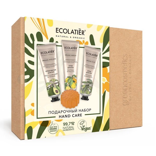 Подарочный набор ECOLATIER "Hand Сare" (3 крема для рук по 30 мл + мыло 80 г)