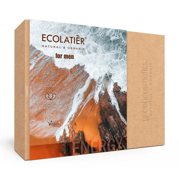Подарочный набор для мужчин ECOLATIER "Energy" (шампунь 200 мл + гель для душа 200 мл)