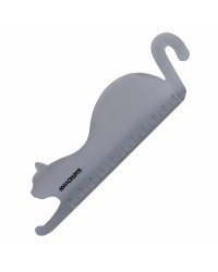 Линейка пластиковая Юнландия &quot;Кошка&quot;, 10 см, фигурная, тонированная прозрачная
